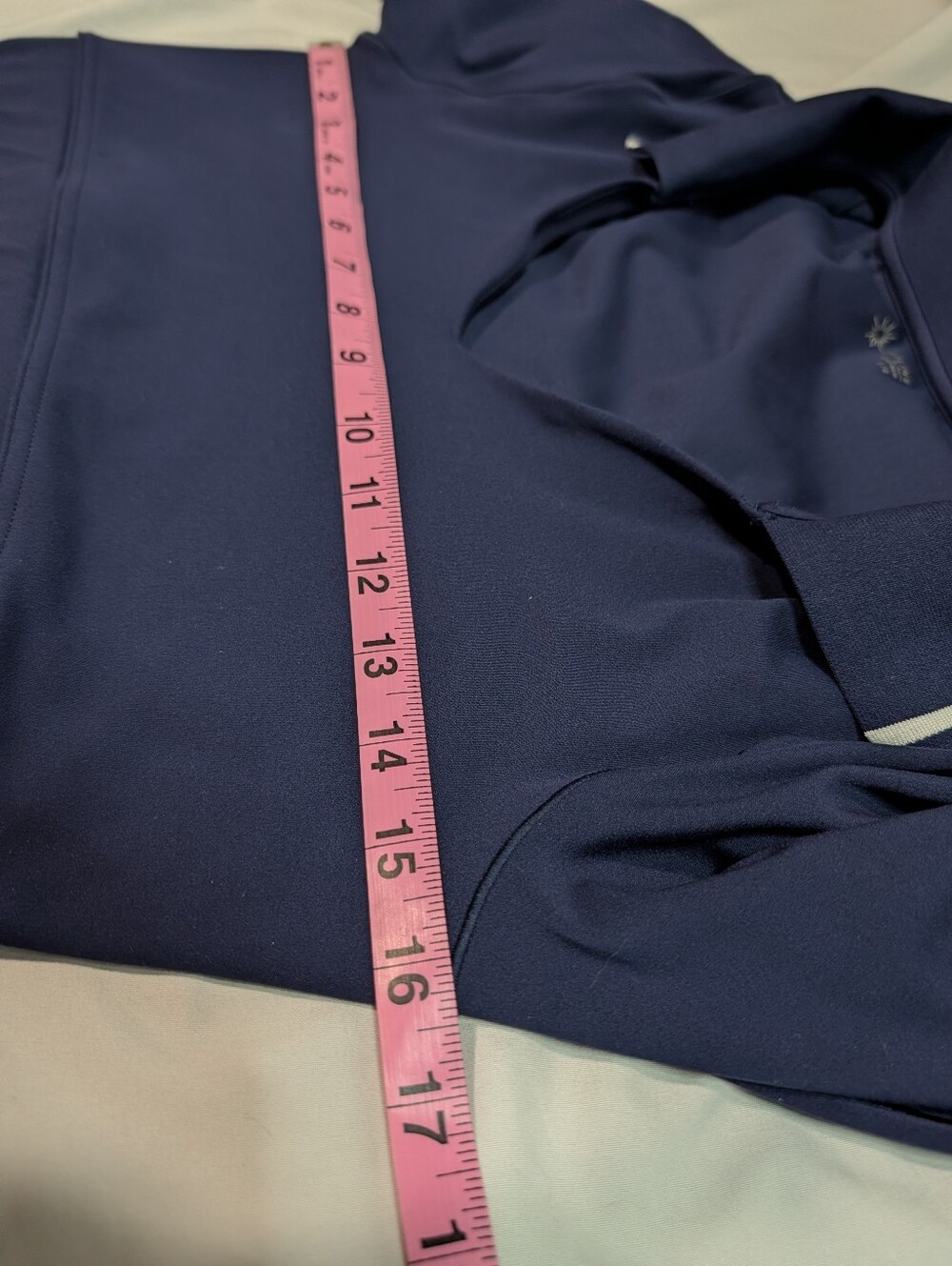 OFFLINE By Aerie Real Me Long Sleeve Polo Shirt Royal Navy Blue Women's Size Lrg - Picture 15 of 16